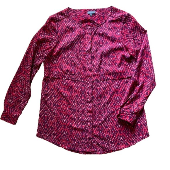 Lilla P Women's Professional Attractive Collarless LS, Blouse, EUC, XS - Picture 4 of 11